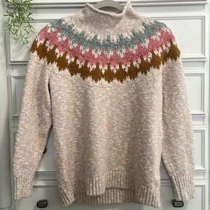 L.L. Bean Fisherman Vintage 100% Cotton Turtleneck Sweater - Medium